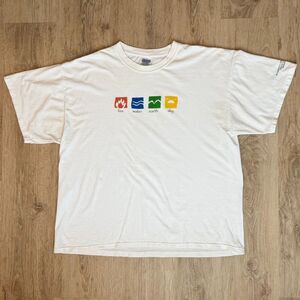 Gildan Elemental Symbols JW Marriott Phoenix Tee White XXL Fire Water Earth Sky